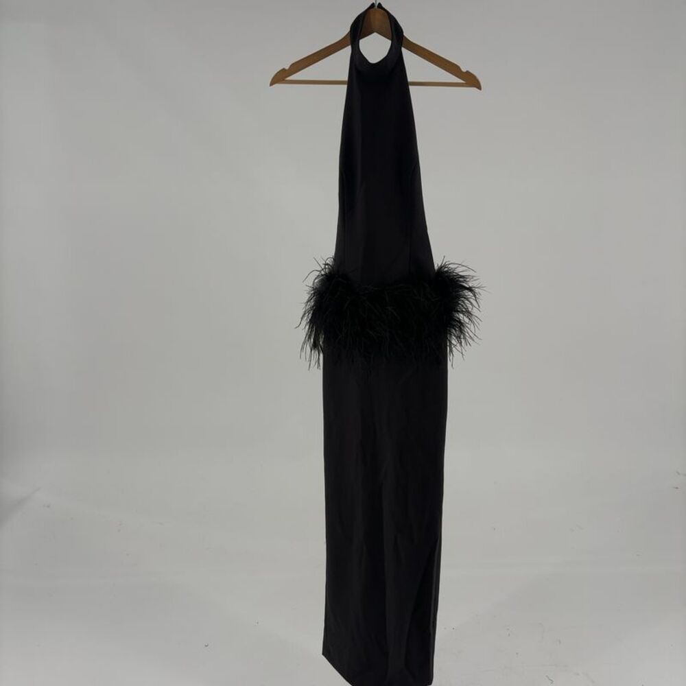 REVOLVE Black Halter Maxi Dress